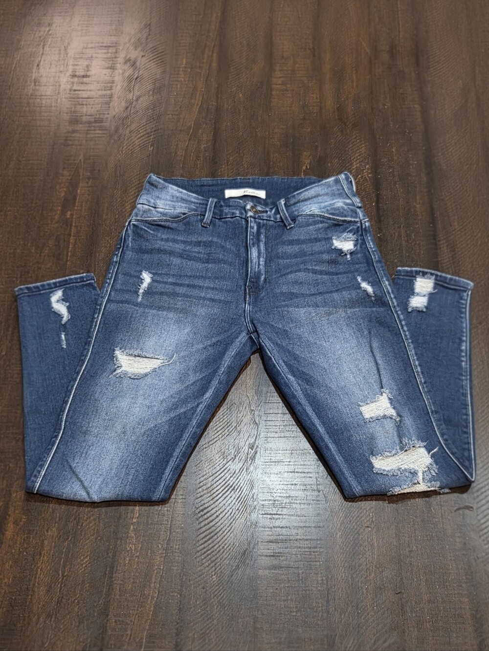 KanCan Distressed Dark Blue Skinny Jeans